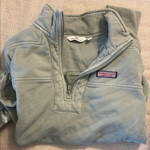 Vineyard Vines Soft Blue Quarter-Zip Pullover
